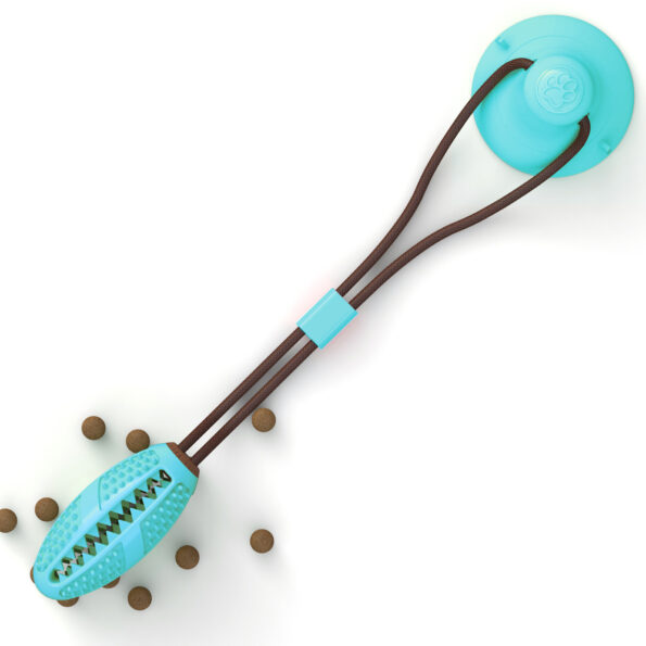 Balle à mâcher interactive avec ventouse – Jouet éducatif pour chien, nettoyage des dents & friandises – Image 9
