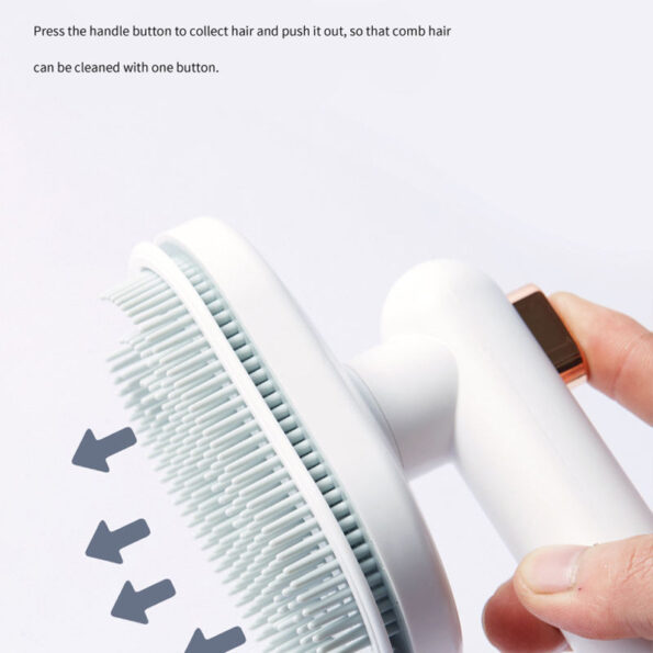 Brosse Autonettoyante Anti-Poils pour Chien & Chat – Peigne de Toilettage Élimine Poils Morts et Flottants – Image 6