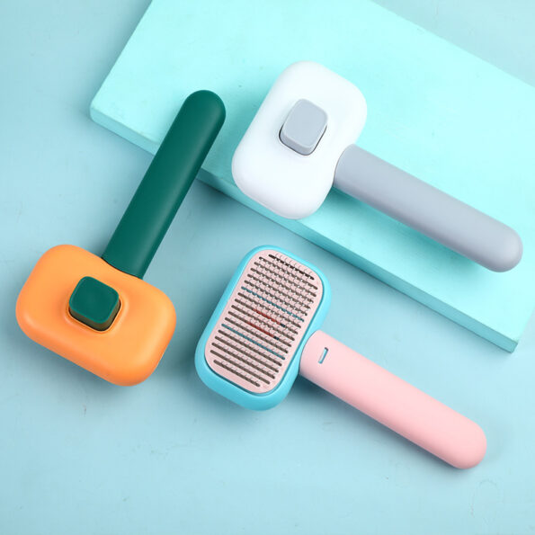 Brosse Démêlante et de Massage pour Chien & Chat – Brosse de Toilettage Anti-Nœuds en Acier Inoxydable – Image 2