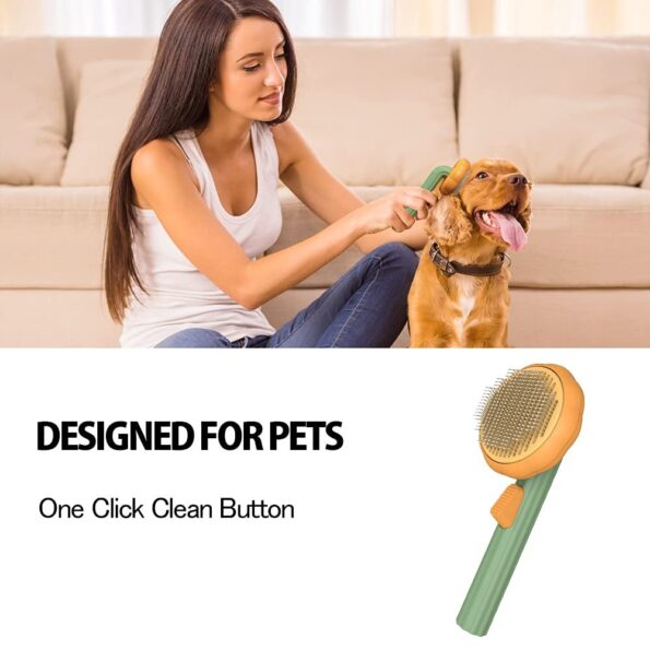 Brosse Citrouille Autonettoyante pour Chien, Chat, Lapin – Brosse Slicker Anti-Poils Morts et Nœuds – Image 8