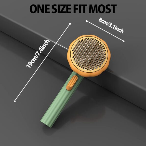 Brosse Citrouille Autonettoyante pour Chien, Chat, Lapin – Brosse Slicker Anti-Poils Morts et Nœuds – Image 2