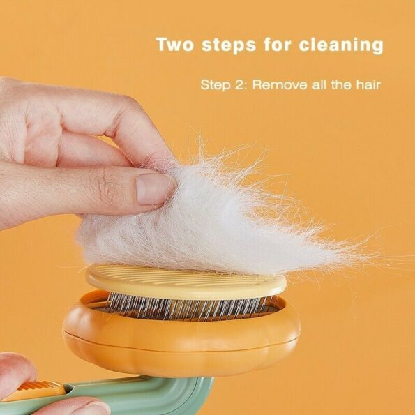 Brosse Citrouille Autonettoyante pour Chien, Chat, Lapin – Brosse Slicker Anti-Poils Morts et Nœuds – Image 7