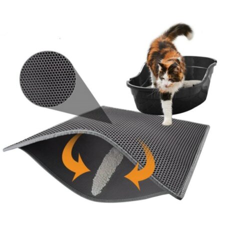 Tapis de Litière Imperméable pour Chat – Structure Nid d’Abeille Anti-Urine