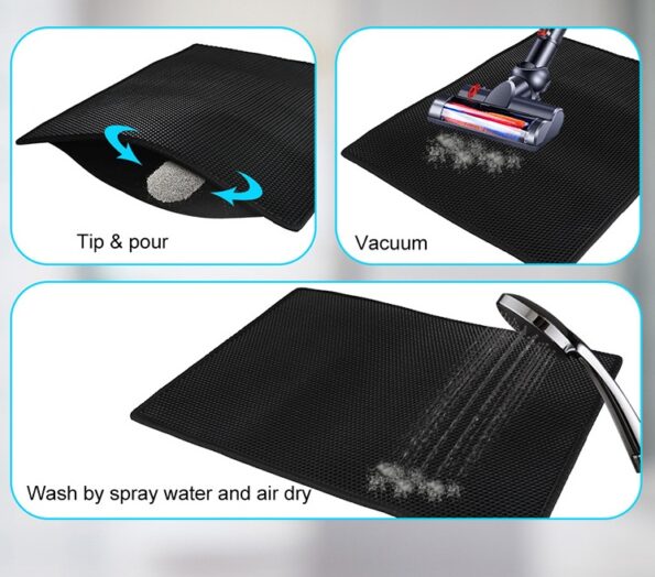 Tapis de Litière Imperméable pour Chat – Structure Nid d’Abeille Anti-Urine – Image 2