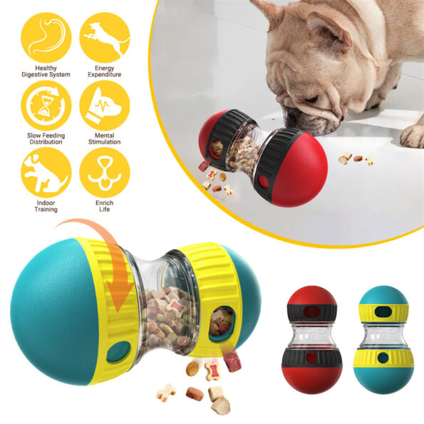 Jouet distributeur de croquettes – Tumbler interactif anti-glouton pour chien – Image 4