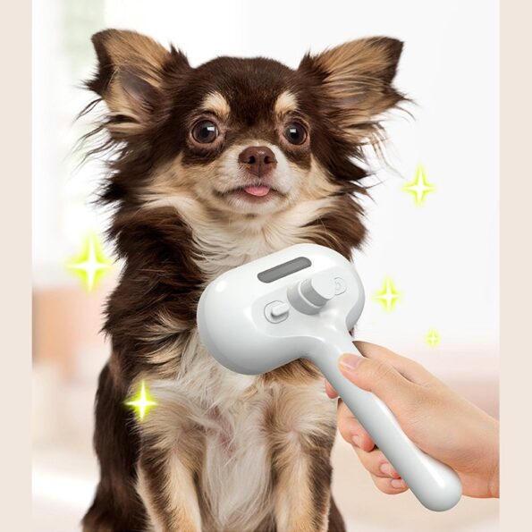 Peigne Autonettoyant pour Chien & Chat avec Brumisateur – Brosse Démêlante Anti-Poils Morts pour Toilettage Doux – Image 6