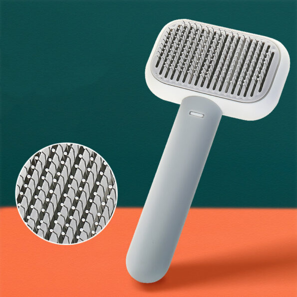 Brosse Démêlante et de Massage pour Chien & Chat – Brosse de Toilettage Anti-Nœuds en Acier Inoxydable – Image 6