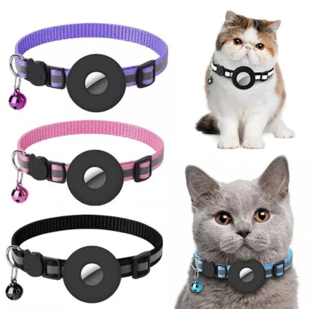 Collier Réfléchissant pour Chien & Chat avec Support Étanche pour AirTag – Sécurité & Suivi GPS