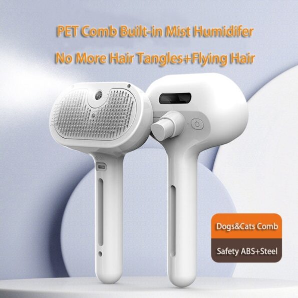 Peigne Autonettoyant pour Chien & Chat avec Brumisateur – Brosse Démêlante Anti-Poils Morts pour Toilettage Doux – Image 9