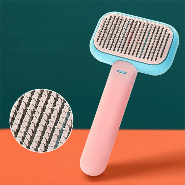 Brosse Démêlante et de Massage pour Chien & Chat – Brosse de Toilettage Anti-Nœuds en Acier Inoxydable – Image 4